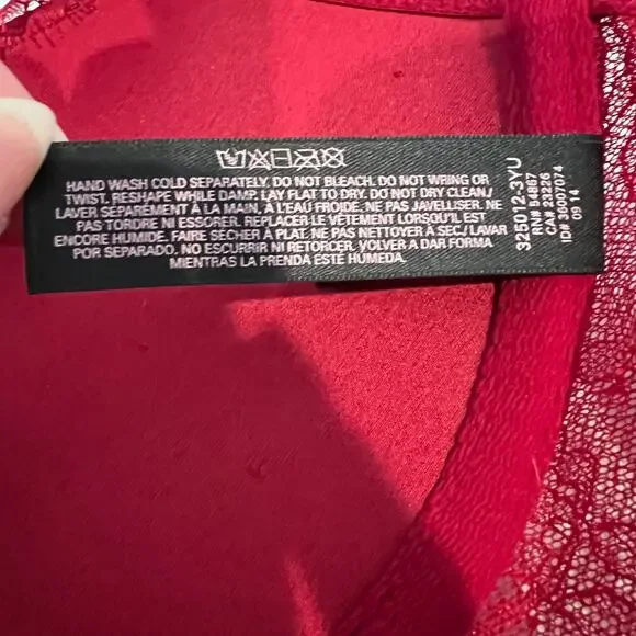 Victoria’s Secret Balconette Bra 32C Strappy Red Lace Long Line Corset Push Up - Picture 5 of 11